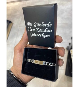 Kişiye Özel Çelik Göz Baskılı Bileklik - En Güzel Hediye