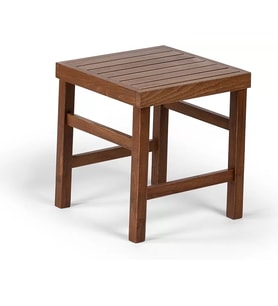 Atina Sabit Sehpa 40X40 - Dış Mekan Kare Ahşap Bahçe, Balkon Sehpası