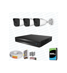 Provzen RV HiLook 3 Kameralı Full HD Geniş Açı Güvenlik Kamerası
