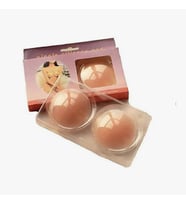 Nipple Pad Silikon Göğüs Ucu Kapatıcı Gizleyici Bant Aparat (Krem)