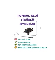 Tombul Kedi Figür - 3D Sevimli Hayvan Oyuncak