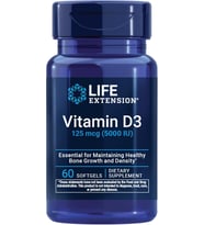 Vitamin D3 125 mcg ( 5000 ıu) Bone Health, Brain Performance, Immune System Support, 60 kapsül