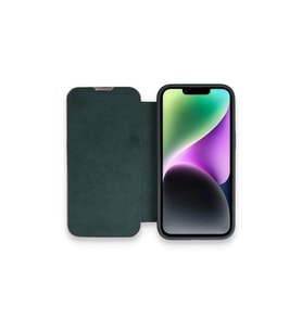 Iphone 14 Kılıf Dolpin Kapaklı - Koyu Yeşil