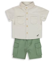 Civil Baby Dinozor Nakışlı 6-18 Ay Takım - Bej
