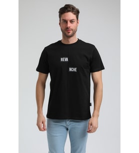 Bisiklet Yaka Siyah Slim Fit Tişört 23SSM20289