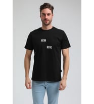 Bisiklet Yaka Siyah Slim Fit Tişört 23SSM20289