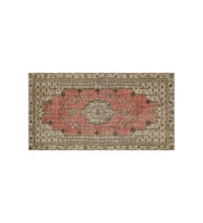 Benzersiz El Yapımı Eskitme Halı 144x270 cm 9597