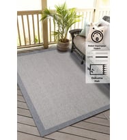 Konfor Sisalux 3092 Gri Jüt Tabanlı Modern Dokuma Kilim Sisal Hasır Halı (Çok Renkli)