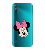 Xiaomi Redmi 9A  Kamera Korumalı Kapak Minnie Mouse Tasarımlı Şeffaf  Kılıf
