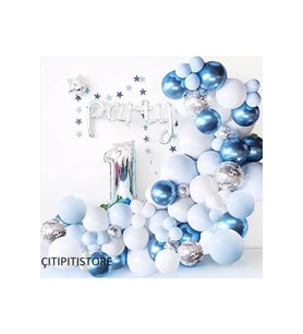Çıtıpıtıstore Mavi 1 Yaş Lüks Doğum Günü Set