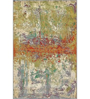 Eliana Home Baskılı, Yıkanabilir Kaymaz Taban Salon Halısı LNA1784 100x150 cm (Yeşil)