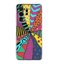 PrintiFy Samsung Galaxy S20 Ultra ile Uyumlu 1mm Slim Fit Retro Colors 4 Baskılı Şeffaf  Kılıf