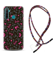 Realme 5i 5 Pro 6i 7 Pro 8 Kılıf Boyun Asklı Rasta Silikon Barbie and Shoes 1413