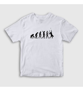 Presmono Unisex Çocuk Beyaz Evolution Evrim Spor Tennis Tenis T-Shirt 333427tt (Beyaz)