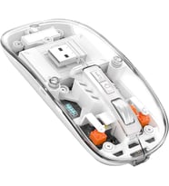 ScHitec M377 Ultra Sessiz 3 Bağlantı Modlu 2xBluetooth Kablosuz Bağlantı + 2.4Gh Gaming Type-C Şarjlı Mouse Beyaz