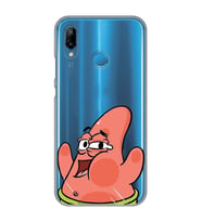 Huawei P20 Lite Uyumlu Patrick Star Desenli Şeffaf Telefon Kılıfı