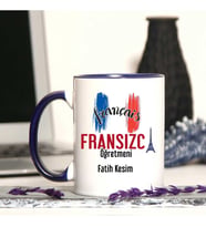 Fransızca Öğretmenine Özel Öğretmenler Günü Hediyesi Kişiye Özel Kupa Bardak