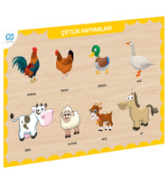Caahs-3211 Ca Games Ahşap Çi̇ftli̇k Hayvanlari Bul-Tak