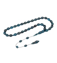 Arpa Kesim 11x8 mm Sıkma Kehribar Sistem Püsküllü Tesbih