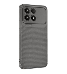 Coverzone Xiaomi Poco F8 Pro Uyumlu TPU Silikon K?l?f, Ultra Slim Fit Karbon Fiber Desenli, Darbe Emici, ?nce ve Hafif, ??k ve Koruyucu (Gri)