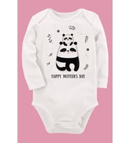 Organik Baskılı Pamuklu Unisex Bebek Body UZUNKOLE118