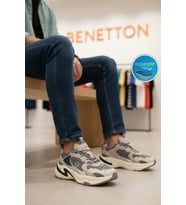 United Colors Of Benetton Gri Bağcıklı Memory Foam Unisex Spor Ayakkabı BNI-12089 M