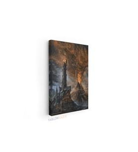 Dikey Kanvas Tablo Salon Duvar Tablosu Mordor Lotr Realistik Yeni Ev Hediyesi Ofis Tablosu