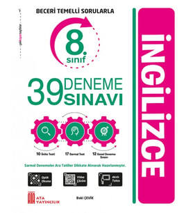 8. Sınıf İngilizce Beceri Temelli Sorularla 39 Deneme Ata Yayıncılık