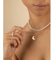 Kişiye Özel Hilal Model Kolye 925K Gümüş (Gold)