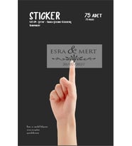 Şeffaf Söz Nişan Kına Nikah Düğün Şişe Ve Magnet Etiketi 75 Adet 1 Tabaka 4x2 cm