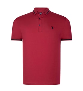 T8586 DEWBERRY ERKEK POLO YAKA T-SHIRT-KOYU BORDO