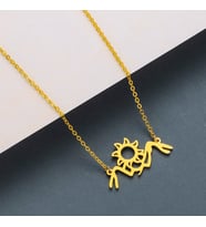 Kişiye Özel 925 Ayar Gümüş Gün Doğumu Kolye (Gold)