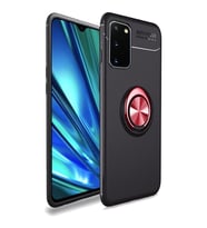 Samsung Galaxy S20 Yüzüklü Power Silikon Kılıf (Kırmızı)