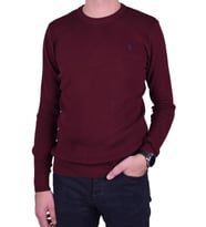 Erkek Bisiklet Yaka Kazak (Burgundy)