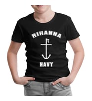 Rihanna Navy Siyah Çocuk Tshirt