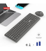 KN260 Sessiz Kablosuz Klavye Mouse Seti - Koyu Gri, 2.4GHz Wireless, Mini Tek USB Alıcı (Wireless Silent Keyboard & Mouse Set)