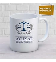 Kişiye Özel İsim Yazılabilir Avukat Kupa Bardak