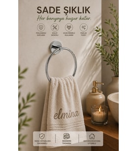 Yuvarlak Krom Duvar Tipi Havluluk