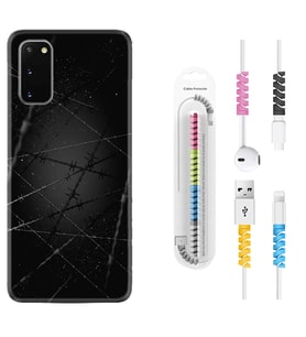 Samsung A02S A03S A10 A12 A13 A21S A22 Kılıf Kablo Koruma Spiral Silikon Dikenli Tel 1779