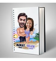 Aşkımızın Tatili Karikatürlü Sevgili Defteri