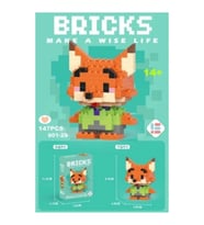 Bricks Nick Fox Tilki Yap Boz 3d Puzzle Mini Yapı Oyuncak