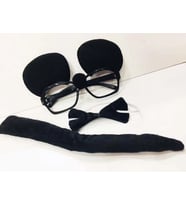 Mickey Mouse Gözlüğü Papyonu Kuyruğu Seti