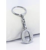Gümüş Renkli Küçük Metal O Harfi Anahtarlık / Harfli Çanta Süsü