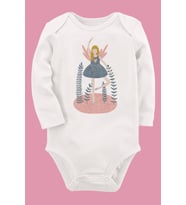 Organik Baskılı Pamuklu Unisex Bebek Body UZUNE227