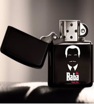 BK Gift Kişiye Özel Godfather Baba Tasarımlı Renkli Baskılı Benzinli Siyah Metal Çakmak-12