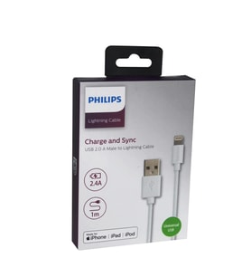 Philips Lightning USB İphone 5-6-7-8-X Hızlı Şarj ve Data Kablosu 1M SWR1508W/93