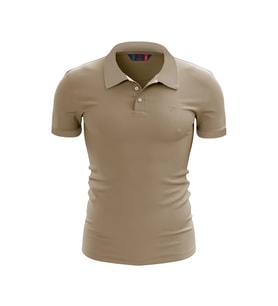 %100 Pamuk Polo T-Shirt IMPERO BEJ