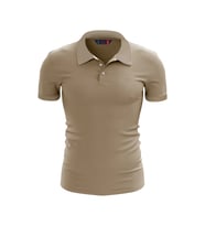 %100 Pamuk Polo T-Shirt IMPERO BEJ