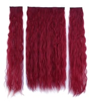 Fiber Sen Kabarık Daalı Yarım Ay + 2 Yan Çıt Çıt / Kızıl