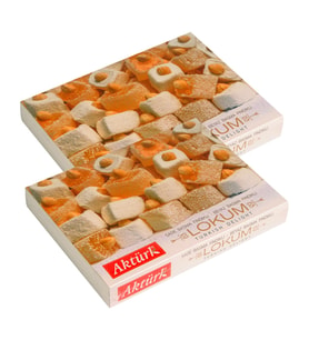 Aktürk Lokum Sade ve Beyaz Fındıklı 750 gr x 2 Adet